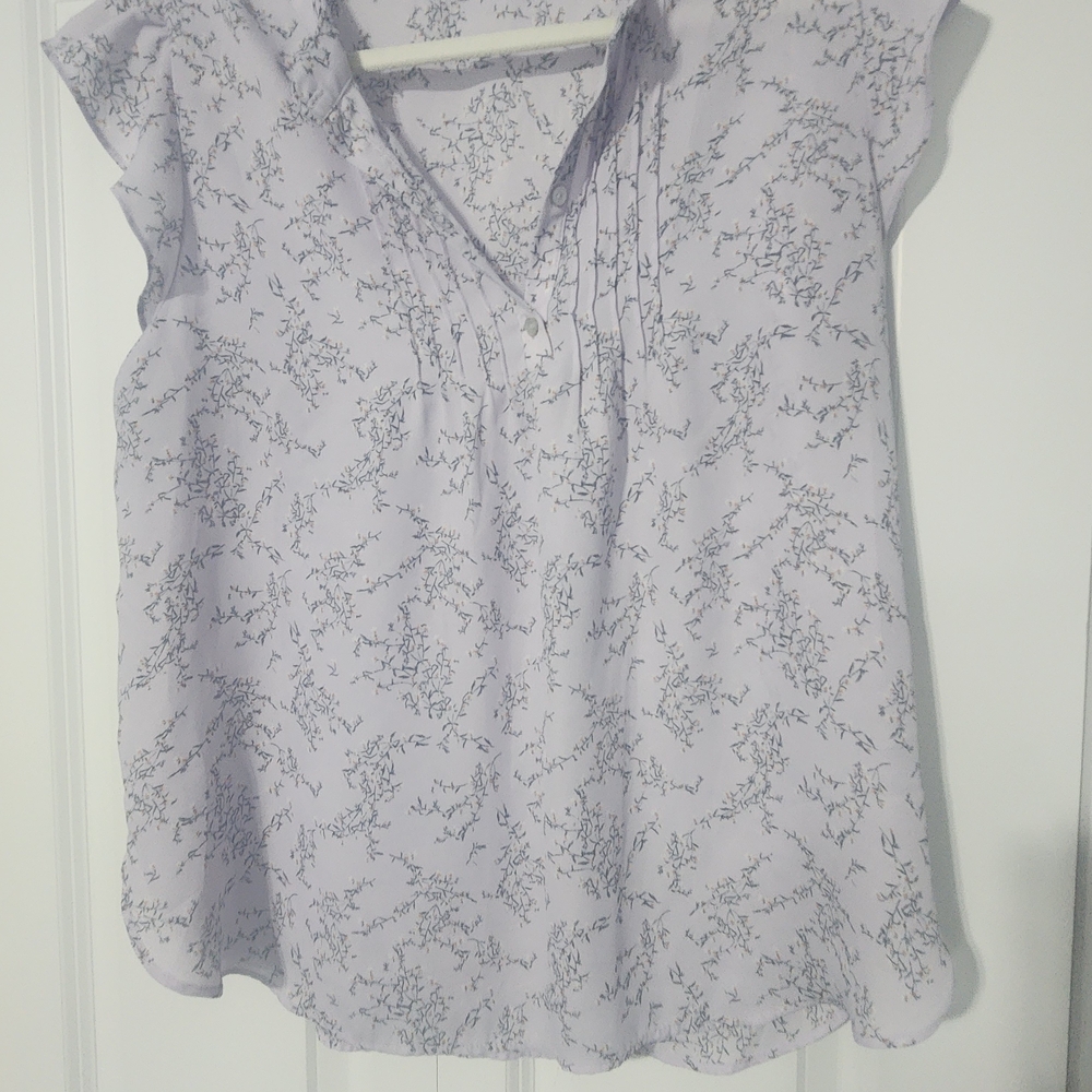 Lavender Floral Women's Blouse